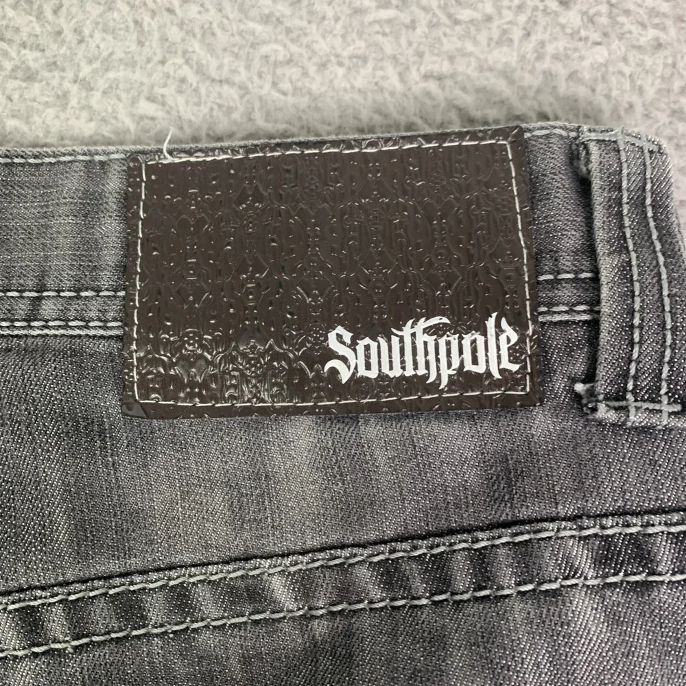 Southpole Authentic Collection Men's Jeans Baggy Streeked Blk RN82628 Size 32x26
